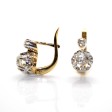 Bijoux anciens - Boucles d'oreilles dormeuses diamants 