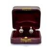 Bijoux anciens - Boucles d'oreilles dormeuses diamants 