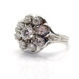 Bijoux anciens - Bague fleur diamants