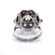 Bijoux anciens - Bague fleur diamants