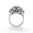 Bijoux anciens - Bague fleur diamants
