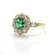 Bijoux anciens - Bague pompadour émeraude