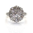 Bijoux anciens - Bague Pompadour diamants 