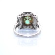 Bijoux anciens - Bague art déco émeraude et diamants
