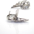 Bijoux anciens - Boucles d'oreilles Art Deco diamants 