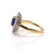Bijoux récents - Bague pompadour saphir 1,53 cts et diamants 
