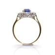 Bijoux récents - Bague pompadour saphir 1,53 cts et diamants 
