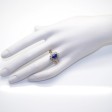 Bijoux récents - Bague pompadour saphir 1,53 cts et diamants 