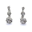 Bijoux anciens - Boucles d'oreilles dormeuses diamants 