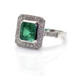Bijoux récents - Bague émeraude et diamants