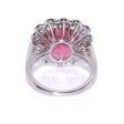 Bijoux récents - Bague entourage tourmaline rose et diamants