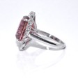Bijoux récents - Bague entourage tourmaline rose et diamants