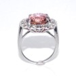 Bijoux récents - Bague entourage tourmaline rose et diamants