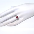 Bijoux Récents - Bague trilogie rubis et diamants 