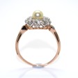 Bijoux anciens - Bague Pompadour perle et diamants 