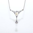 Bijoux anciens - Pendentif Art Déco en diamants et perle