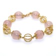 Bijoux anciens - Bracelet vintage or et quartz