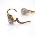 Bijoux anciens - Boucles d'oreilles dormeuses diamants 