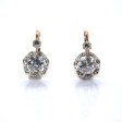 Bijoux anciens - Boucles d'oreilles dormeuses diamants 