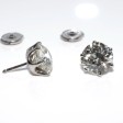 Bijoux anciens - Boucles d'oreilles (puces) diamants - 6,00 carats total
