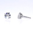 Bijoux anciens - Boucles d'oreilles (puces) diamants - 1,24ct total