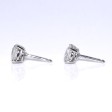 Bijoux anciens - Boucles d'oreilles (puces) diamants - 1,24ct total
