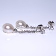 Bijoux anciens - Boucles d'oreilles pendantes diamants et perles