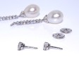Bijoux anciens - Boucles d'oreilles pendantes diamants et perles