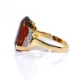 Bijoux anciens - Bague citrine et diamants 