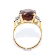Bijoux anciens - Bague citrine et diamants 