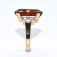 Bijoux anciens - Bague citrine et diamants 