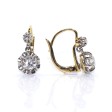 Bijoux anciens - Boucles d'oreilles dormeuses diamants 