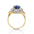 Bijoux Récents - Bague pompadour saphir et diamants