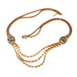 Bijoux anciens - Collier draperie en or et diamants