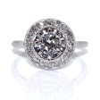 Bijoux anciens - Bague Art Déco entourage diamants
