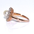 Bijoux anciens - Bague Pompadour perle fine et diamants 