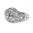 Bijoux anciens - Bague dôme art déco diamants