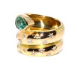 Bijoux récents - Bague vintage émeraude et diamants