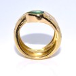Bijoux récents - Bague vintage émeraude et diamants