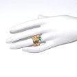 Bijoux récents - Bague vintage émeraude et diamants