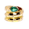 Bijoux récents - Bague vintage émeraude et diamants