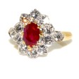Bijoux récents - Bague Pompadour rubis et diamants