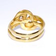 Bijoux anciens - Bague serpent or et diamants 