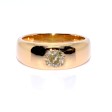Bijoux anciens - Bague jonc diamant 