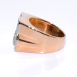 Bijoux anciens - Bague Tank initiales S.C. diamants