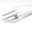 Bijoux anciens - Bague Tank initiales S.C. diamants