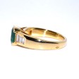 Bijoux récents - Bague vintage émeraude et diamants baguettes