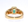 Bijoux récents - Bague vintage émeraude et diamants baguettes