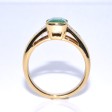Bijoux récents - Bague vintage émeraude et diamants baguettes