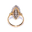 Bijoux anciens - Bague ancienne marquise diamants